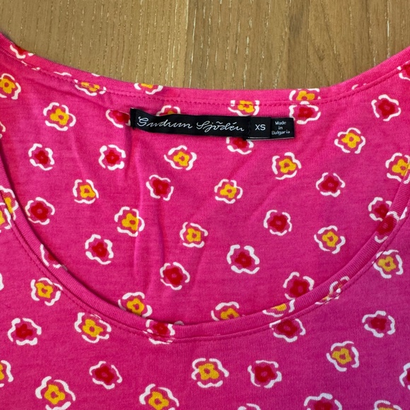 Gudrun Sjödén “Himmel” Top – Hibiscus Print – XS – Organic Cotton & Modal - Picture 2 of 6